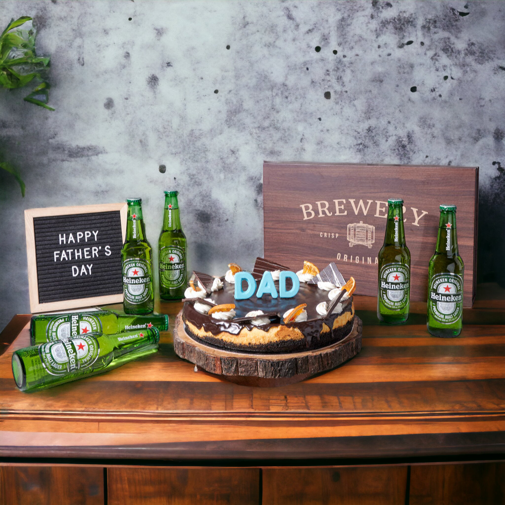 "Dad's Spoils" Beer &amp; Cake Gift Set