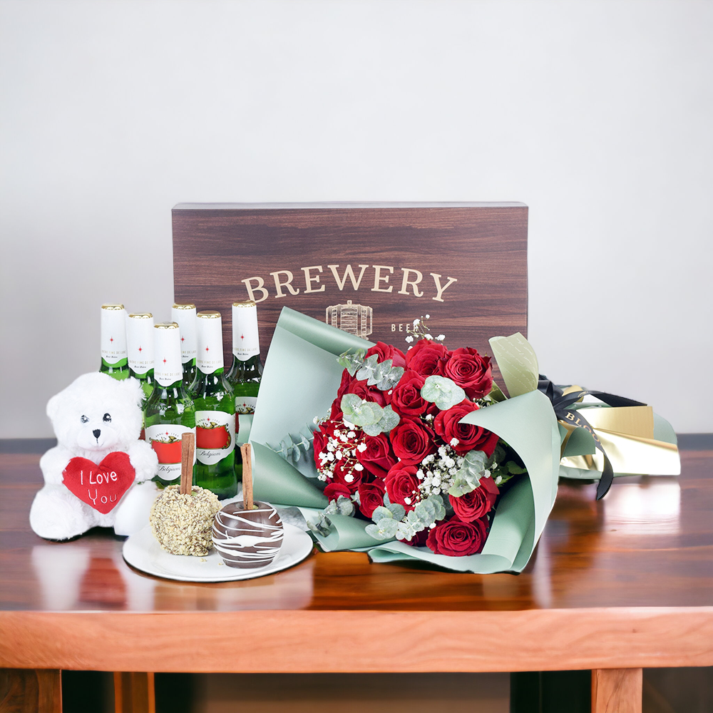 It's A Fun Surprise! Flowers &amp; Beer Gift