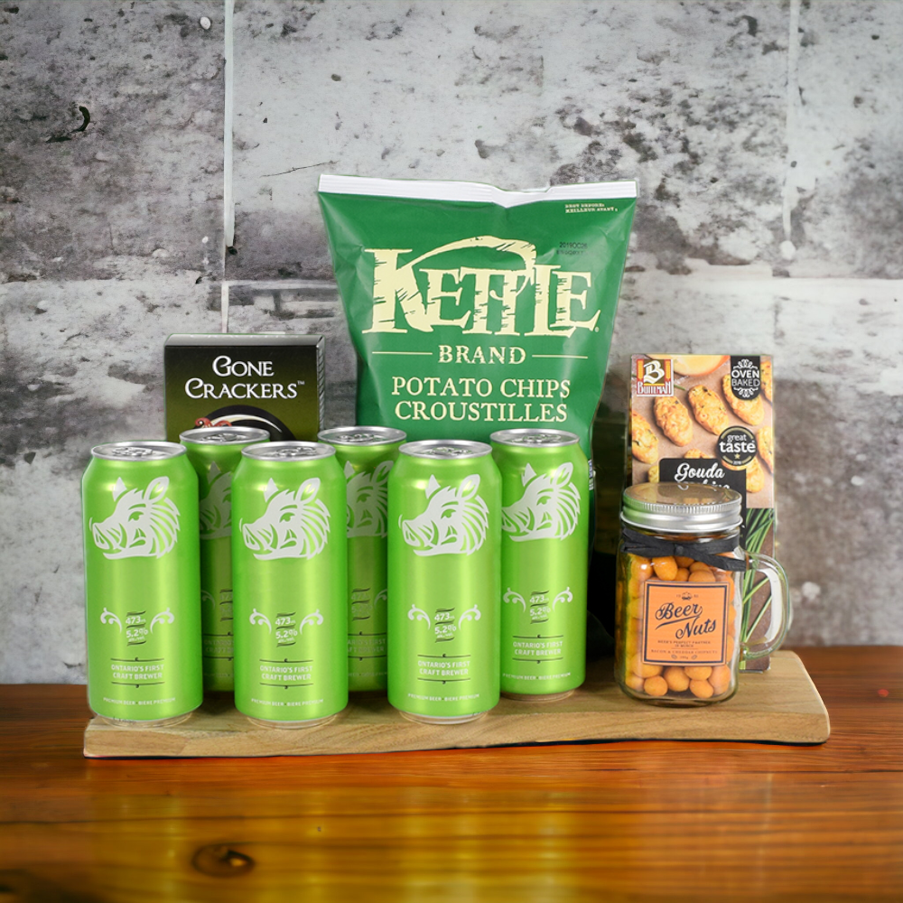 St. Patrick's Day Beer & Snacks Basket