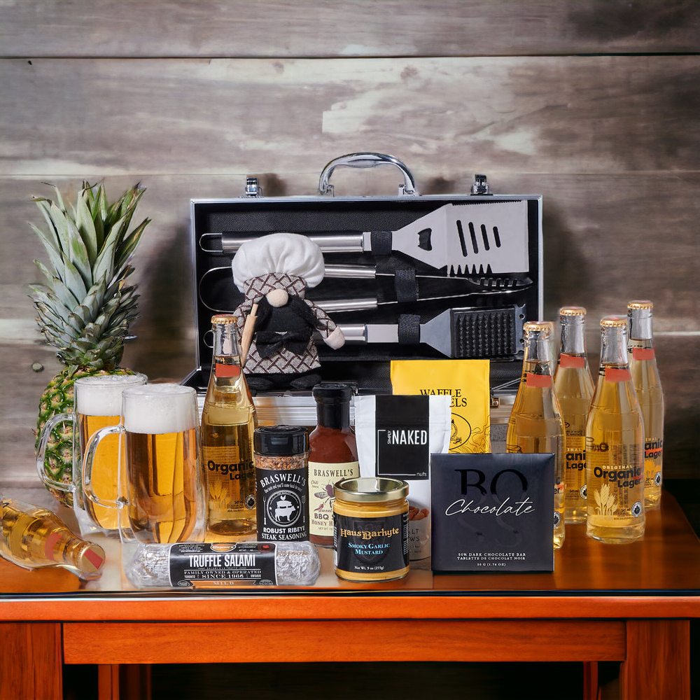 The Ultimate BBQ Gift Basket with Beer